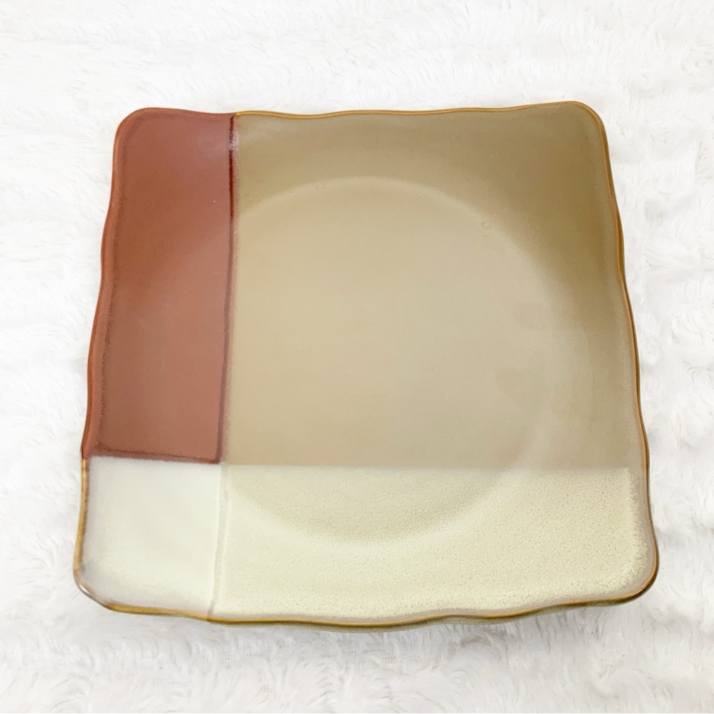 Sango Gold Dust Sienna 6 Square Salad Plates Western Southwest Earthtones Boho - Picture 2 of 14